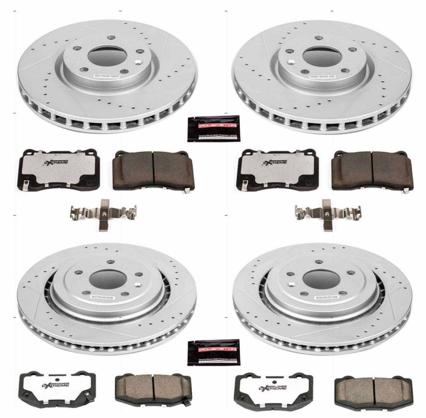 Power Stop® (14-19) Corvette Stingray Z26 Street Warrior Brake Kit (JL9 Brake Package) - 10 Second Racing