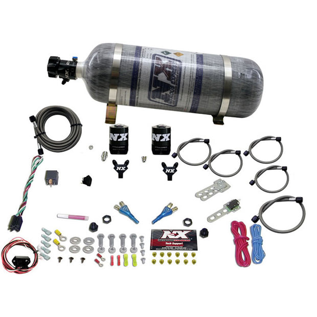 Nitrous Express® (07-21) 370Z/GT-R Dual Nozzle Nitrous Oxide System (35-150Hp) - 10 Second Racing