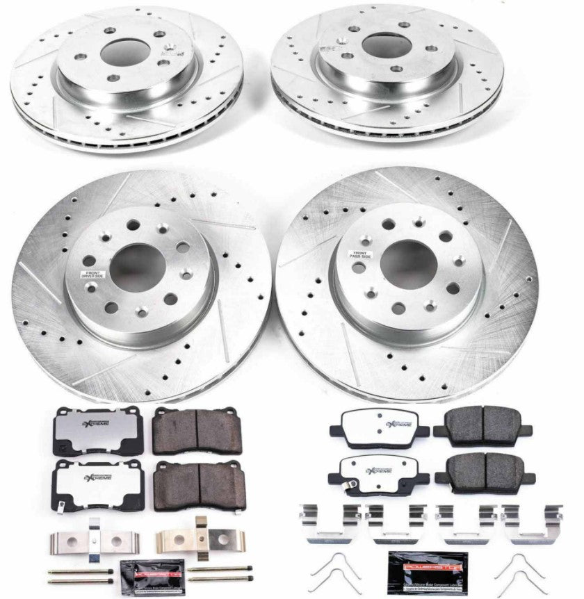 Power Stop® (16-23) Camaro LT 1-Click Street Warrior Z26 Drilled/Slotted Brake Kit