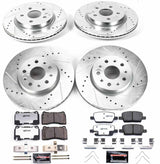 Power Stop® (16-23) Camaro LT 1-Click Street Warrior Z26 Drilled/Slotted Brake Kit