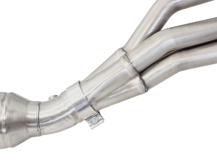 aFe® (12-20) Cherokee SRT Twisted Steel™ 409 SS Long Tube Exhaust Headers with Catted Y-Pipe 