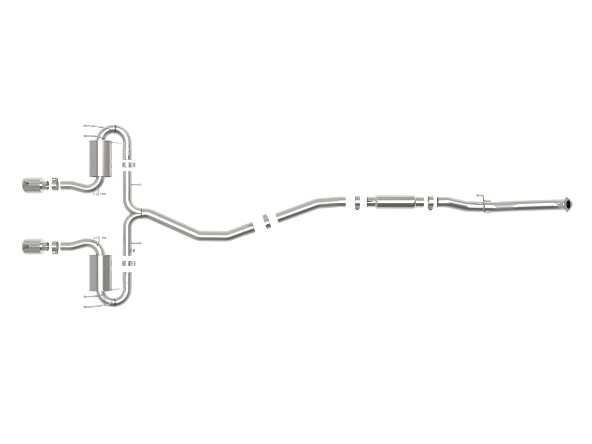 Takeda® (17-21) Civic Hatchback 3" to 2-1/2" 304SS Cat-Back System