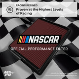 K&N® 33-2431 - 33 Series Panel Red Air Filter (12.25" L x 9.625" W x 1.25" H) 