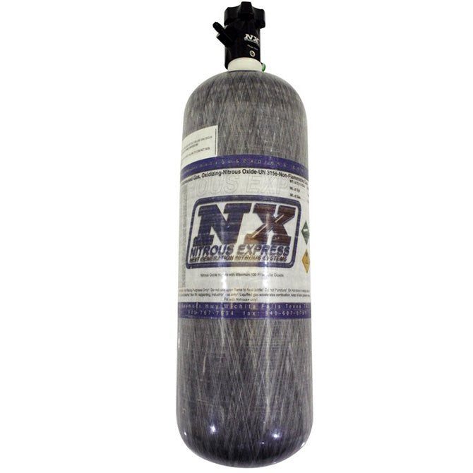 Nitrous Express® EMPTY Nitrous Bottle with Lightning 500 Valve - 10 Second Racing