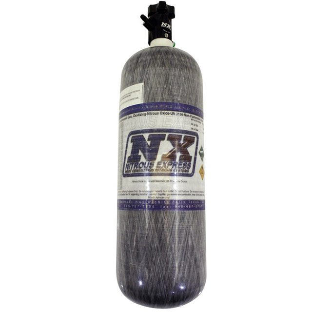 Nitrous Express® EMPTY Nitrous Bottle with Lightning 500 Valve - 10 Second Racing