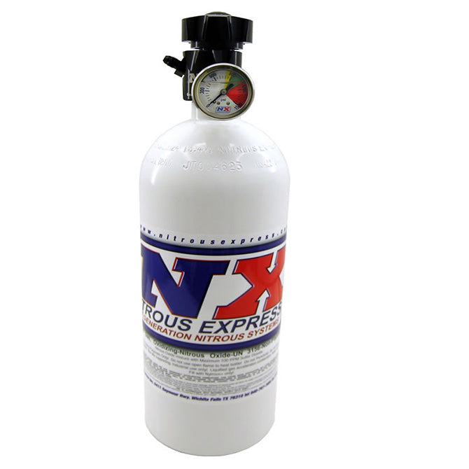 Nitrous Express® EMPTY Nitrous Bottle with Lightning 500 Valve - 10 Second Racing