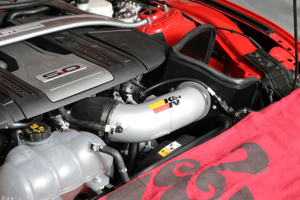 K&N® 69-3540TP - 69 Series Typhoon Aluminum Silver Cold Air Intake System 