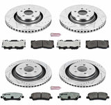 Power Stop® (15-21) Mustang EcoBoost/GT Z26 Street Warrior Brake Kit (4-Piston Front Calipers) - 10 Second Racing