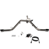 QTP® (14-18) Silverado/Sierra 304SS 3" Screamer Split Rear Exit Cat-Back System with 4.5" OD Tips