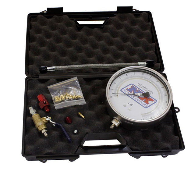 Nitrous Express® Master Flo-Check (5" Gauge W/ Case, Lines, Fittings, And Jets) - 10 Second Racing