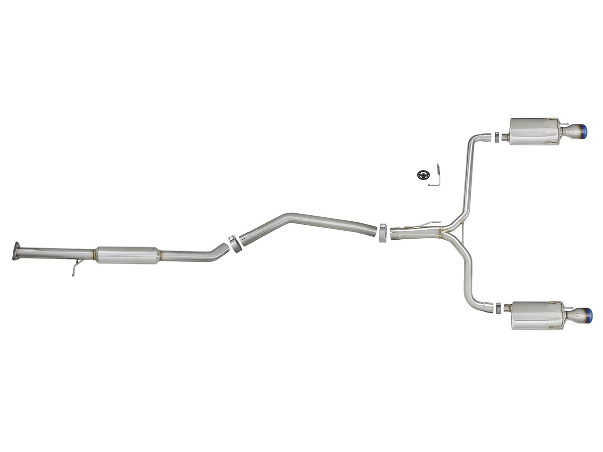Takeda® (13-17) Accord Sedan 2-1/2" to Dual 1-3/4" 304SS Cat-Back System