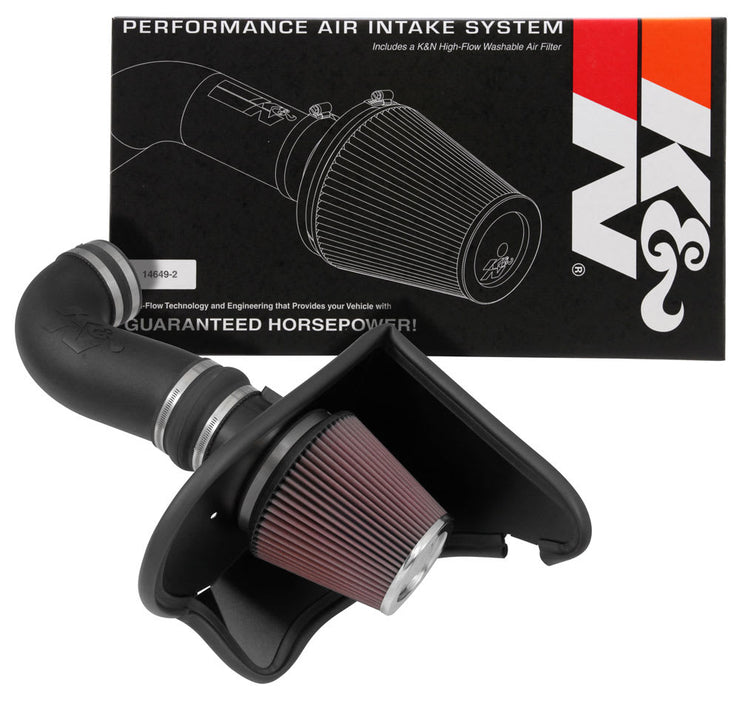 K&N® 63-3092 - 63 Series AirCharger® Polyethylene Black Cold Air Intake System 
