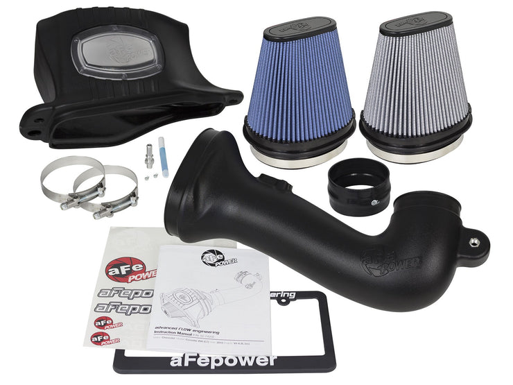 aFe® 52-74202-1 - Momentum™ GT Aluminum Black Cold Air Intake System with Pro 5R and Pro Dry S Gray Filter 