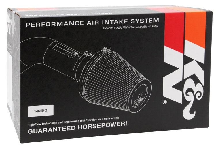 K & N ® (15-17) WRX STI 69 Series Typhoon® Aluminum Wrinkle Red Cold Air Intake System with Red Filter