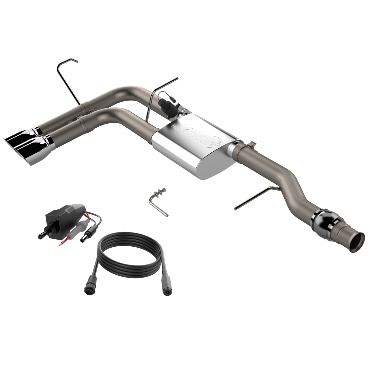 QTP® (14-18) Silverado/Sierra 304SS 3" Screamer Side Exit Cat-Back System with 4.5" OD Tips