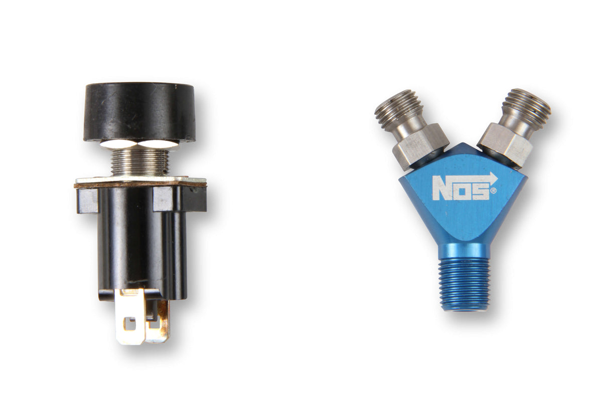 NOS® Ntimidator™ Illuminated Dual BLUE LED Nitrous Purge Kit Nitrous Kit w/-4AN Feed Line - 10 Second Racing