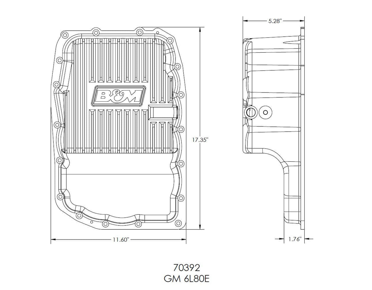 B&M® (07-20) GM SUV/Truck 6L80E Hi-Tek Transmission Pan