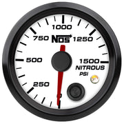 NOS® ANALOG STYLE 2-1/16" NITROUS PRESSURE GAUGE (0-1500 PSI) - 10 Second Racing