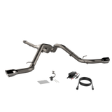 QTP® (14-18) Silverado/Sierra 304SS 3" Screamer Split Rear Exit Cat-Back System with 4.5" OD Tips