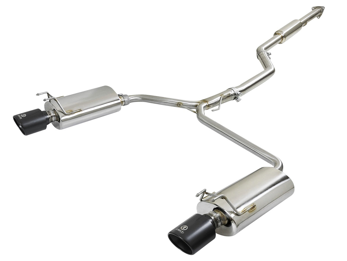 Takeda® (13-17) Accord Sedan 2-1/2" to Dual 1-3/4" 304SS Cat-Back System