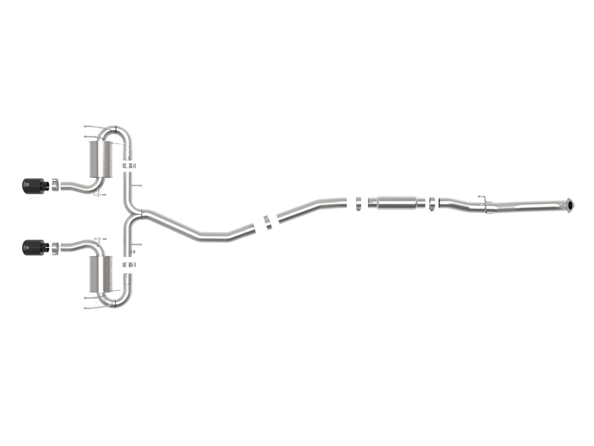Takeda® (17-21) Civic Hatchback 3" to 2-1/2" 304SS Cat-Back System