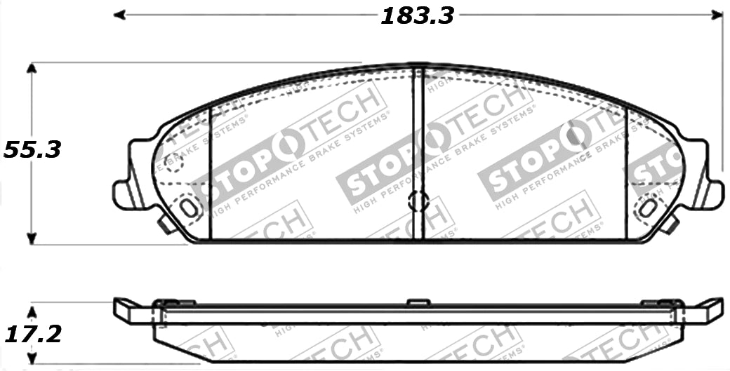 Stoptech® (05-23) Mopar Sport Performance Brake Pads