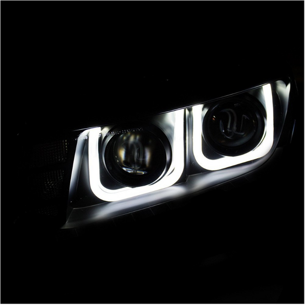 Anzo® 121508 - Black LED U-Bar™ Projector Headlights 