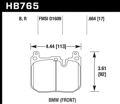 Hawk®  BMW M3/M4 - Motorsports Performance Compound Front Brake Pads 