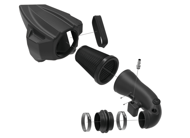 Holley® 223-01 - iNTECH Plastic Black Cold Air Intake System with Black Filter 