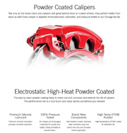 Power Stop® Mopar 1-Piston Red Powercoated Brake Calipers 
