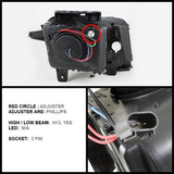 Spyder® 5042354 - Black Projector CCFL Halo Head Lights 