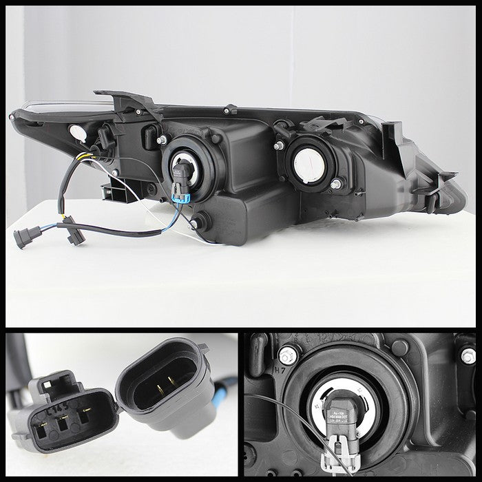 Spyder® 5072658 - Black Projector LED DRL Head Lights 