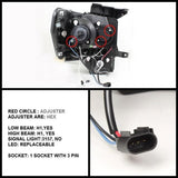 Spyder® 5030108 - Black Projector CCFL Halo Head Lights 