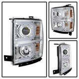Spyder® 5079480 - Chrome Projector LED DRL Head Lights 