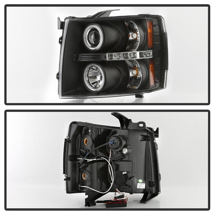 Spyder® 5033864 - Black Projector CCFL Halo Head Lights 