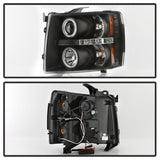 Spyder® 5033864 - Black Projector CCFL Halo Head Lights 