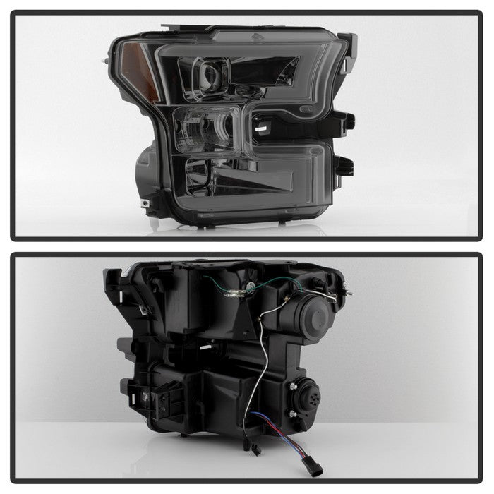 Spyder®  5083678 - Black Smoked Projector LED DRL Head Lights 