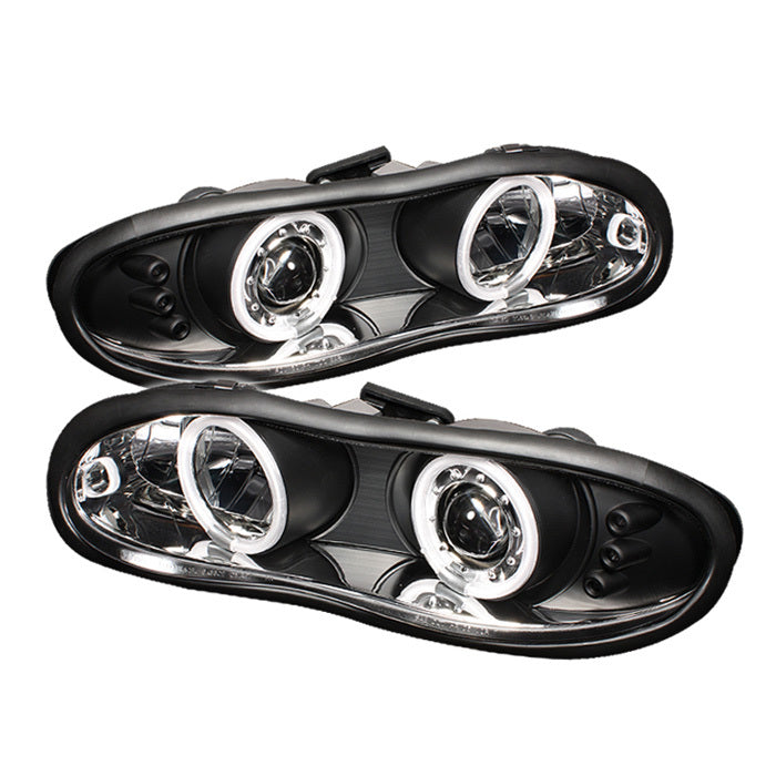 Spyder® 5029980 - Black Projector CCFL Halo Head Lights 