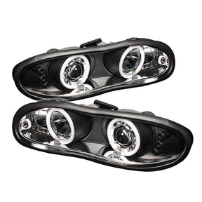 Spyder® 5029980 - Black Projector CCFL Halo Head Lights 