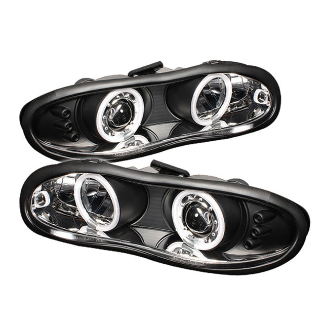 Spyder® 5029980 - Black Projector CCFL Halo Head Lights 
