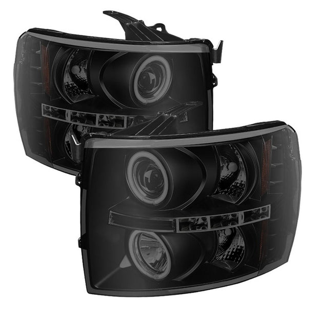 Spyder®  5078735 - Black Smoke Projector CCFL Halo Head Lights 