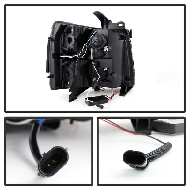 Spyder®  5078735 - Black Smoke Projector CCFL Halo Head Lights 