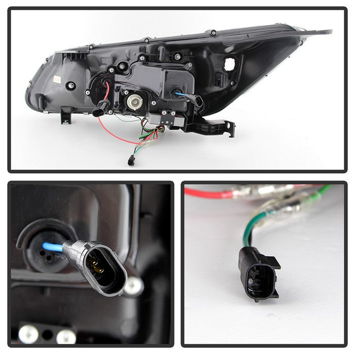 Spyder® 5080530 - Black Projector LED DRL Head Lights 