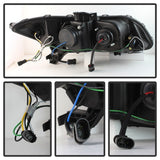 Spyder® 5076519 - Black Projector LED DRL Head Lights 