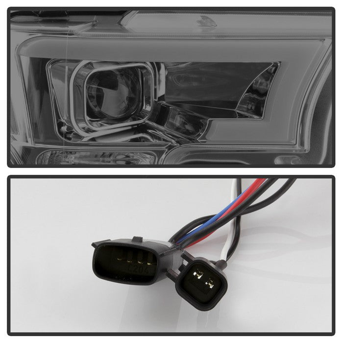 Spyder®  5083678 - Black Smoked Projector LED DRL Head Lights 
