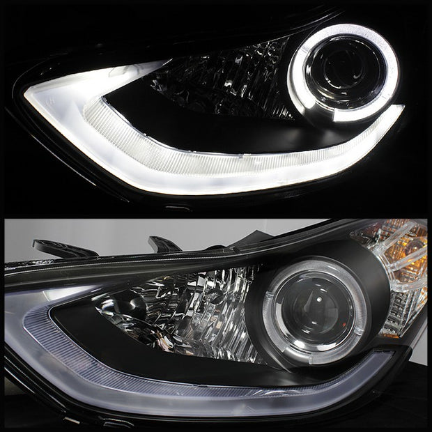 Spyder®  5073662 - Black Projector LED Halo Head Lights 