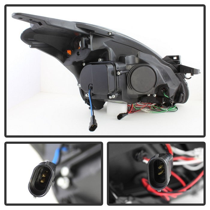 Spyder® 5076830 - Black Projector LED DRL Head Lights 