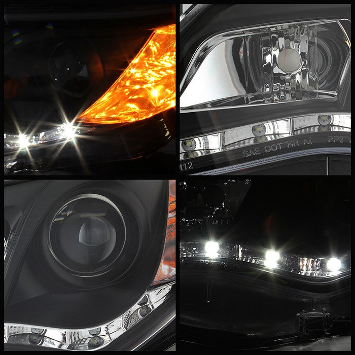 Spyder® 5072658 - Black Projector LED DRL Head Lights 