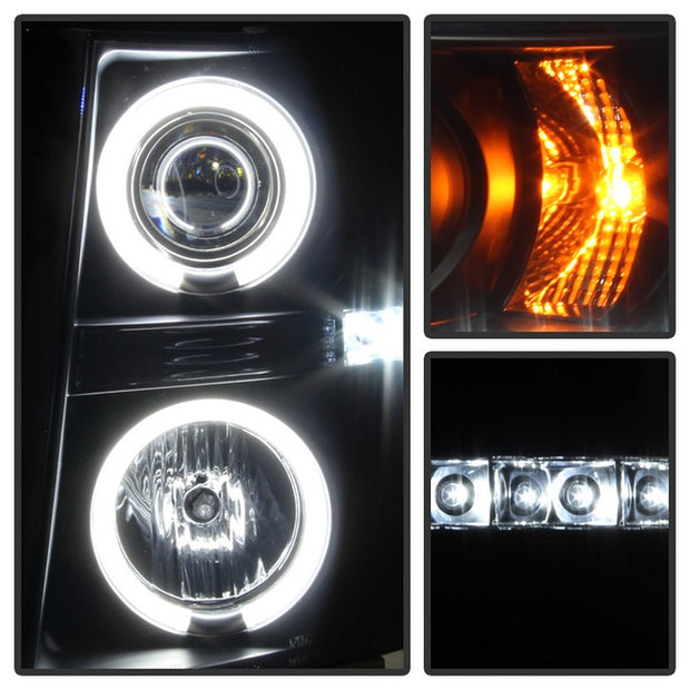 Spyder®  5078735 - Black Smoke Projector CCFL Halo Head Lights 