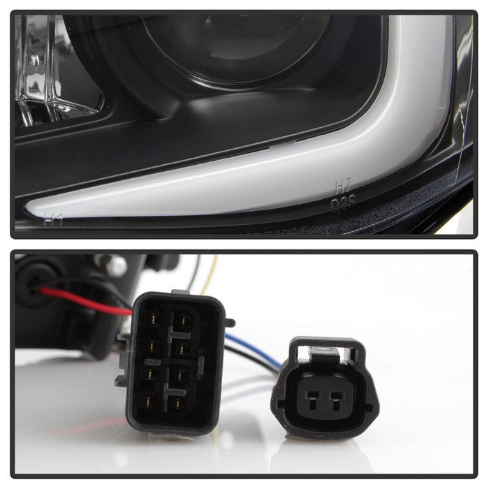 Spyder® 5083937 -  Black Projector Xenon/HID DRL Head Lights 